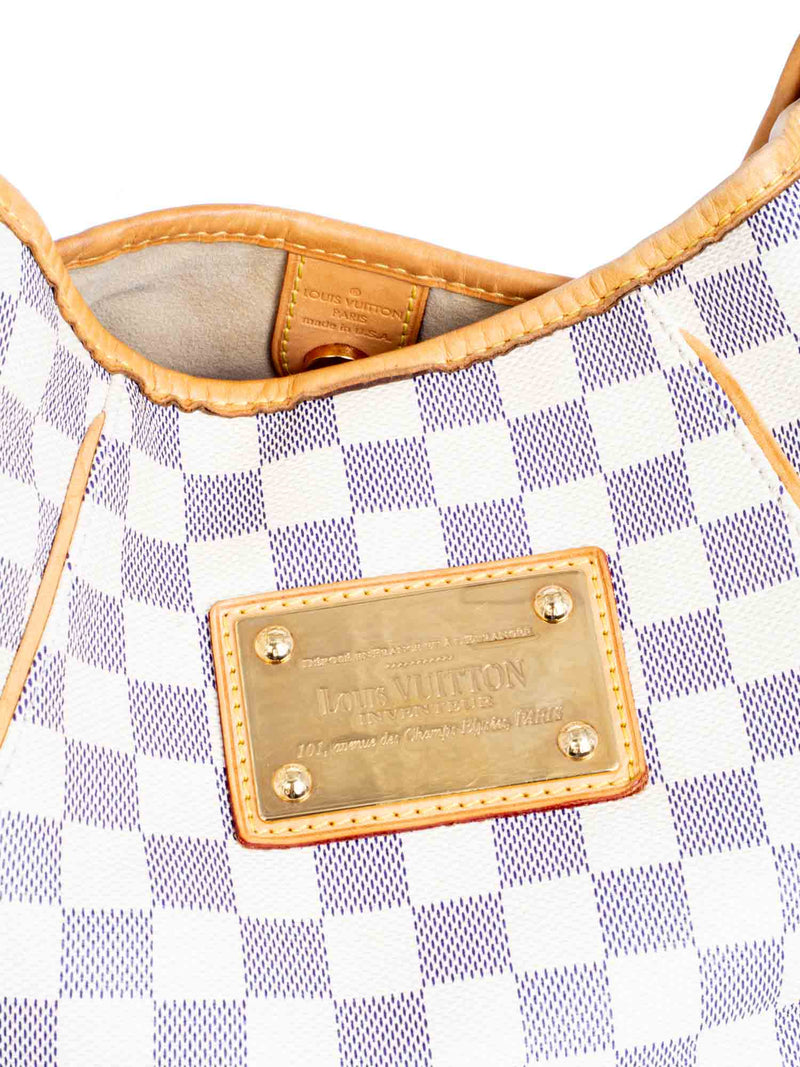 Louis Vuitton Beige Damier Azur Galliera PM Hobo Bag For Sale at