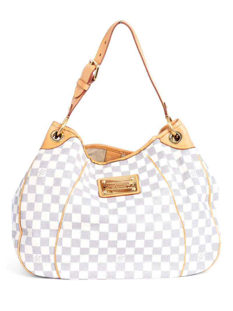 Louis Vuitton Damier Azur Galliera Hobo Bag White-designer resale