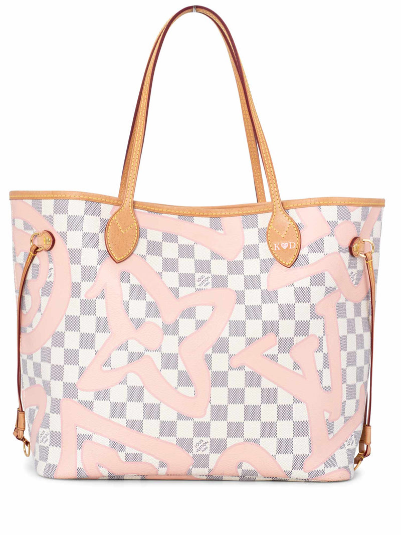 louis vuitton neverfull white pink inside