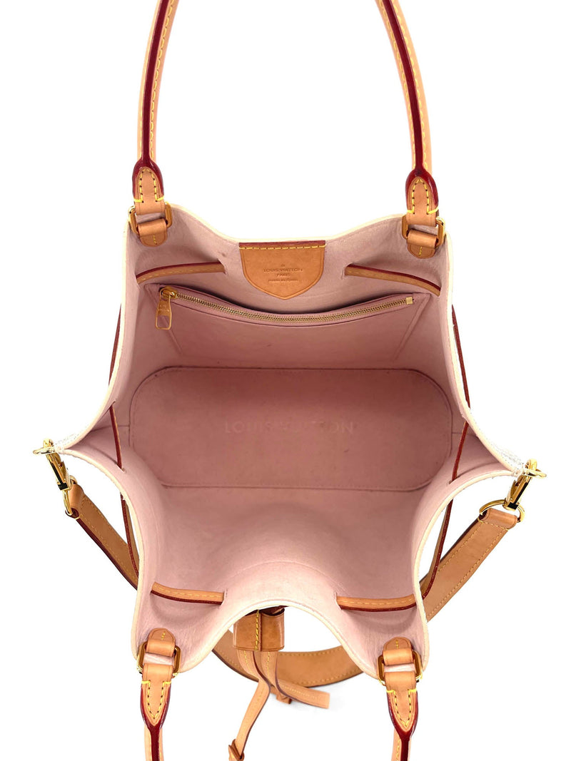 Louis Vuitton Damier Azur Girolata Bucket Bag Pink White Blue-designer resale