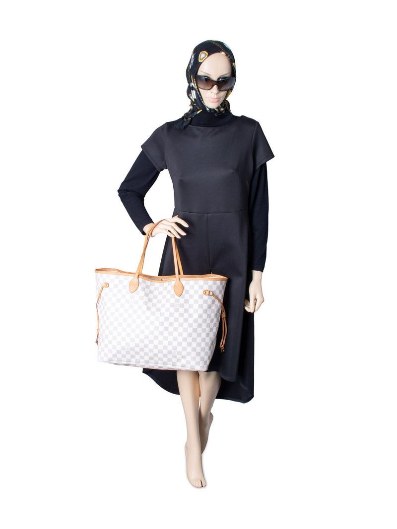 Louis Vuitton Damier Azur Neverfull Bag GM White-designer resale