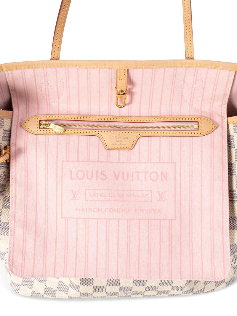 Louis Vuitton Damier Azur Neverfull Bag MM White