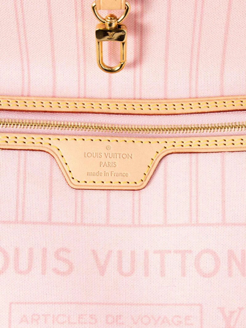 Louis Vuitton Damier Azur Neverfull Bag MM White-designer resale