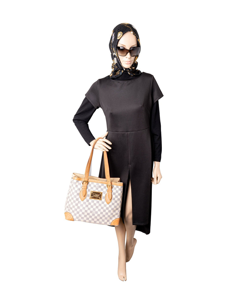 Louis Vuitton Damier Azur Shopper Bag White-designer resale