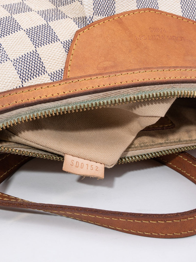Louis Vuitton Damier Azur Siracusa Messenger Bag PM White-designer resale