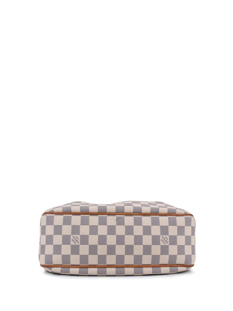 Louis Vuitton Damier Azur Siracusa Messenger Bag PM White-designer resale