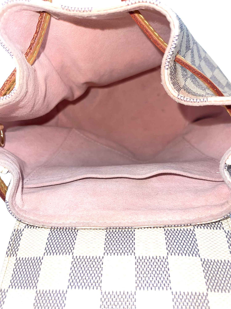 Louis Vuitton Damier Azur Sperone Backpack White Blue-designer resale