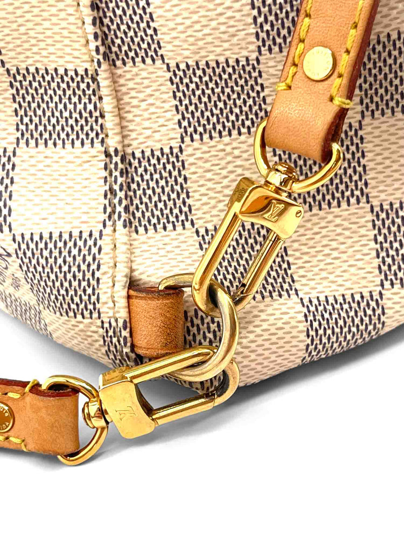 louis vuitton blue checkered backpack Louis Vuitton Damier Azur Sperone Backpack White Blue