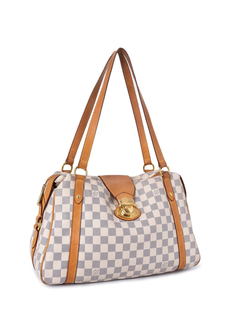 Louis Vuitton Damier Azur Stresa PM Bag White Blue-designer resale