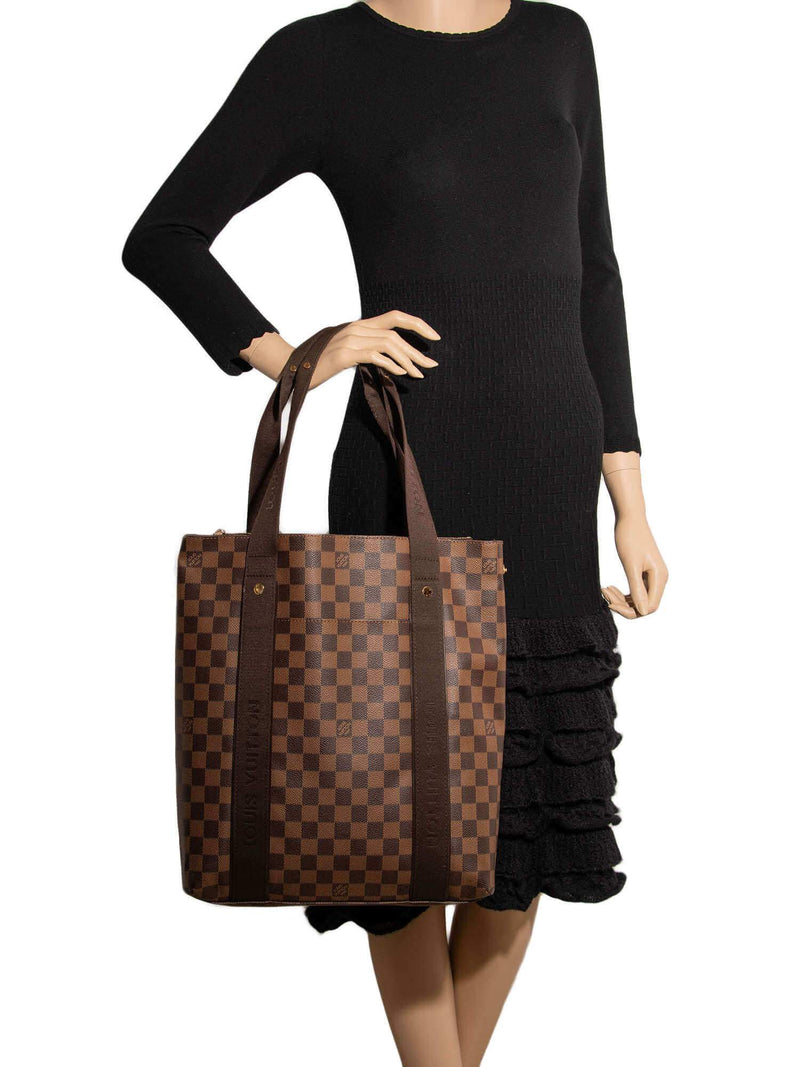 Louis Vuitton Damier Ebene Beaubourg Tote Brown-designer resale