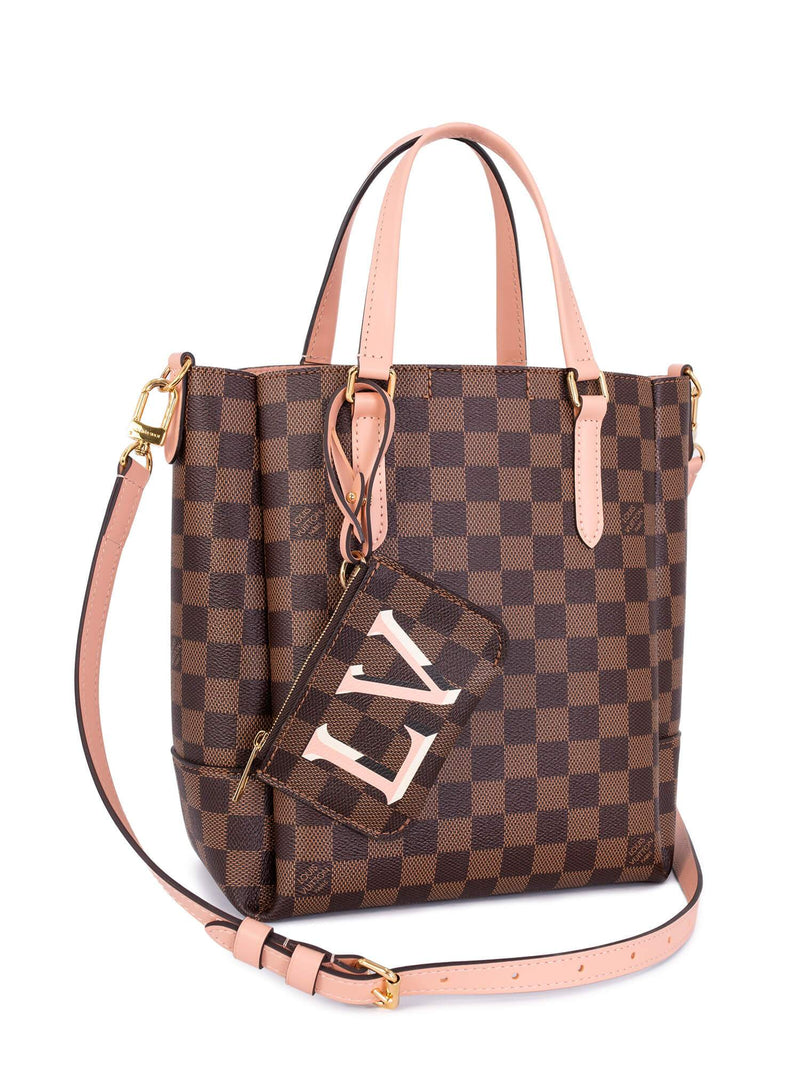 pink and brown lv bag