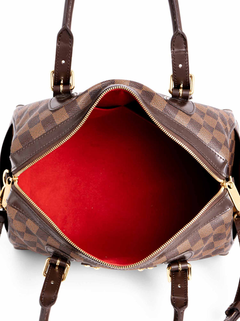 Louis Vuitton Damier Ebene Leather Berkeley Speedy Bag Brown-designer resale