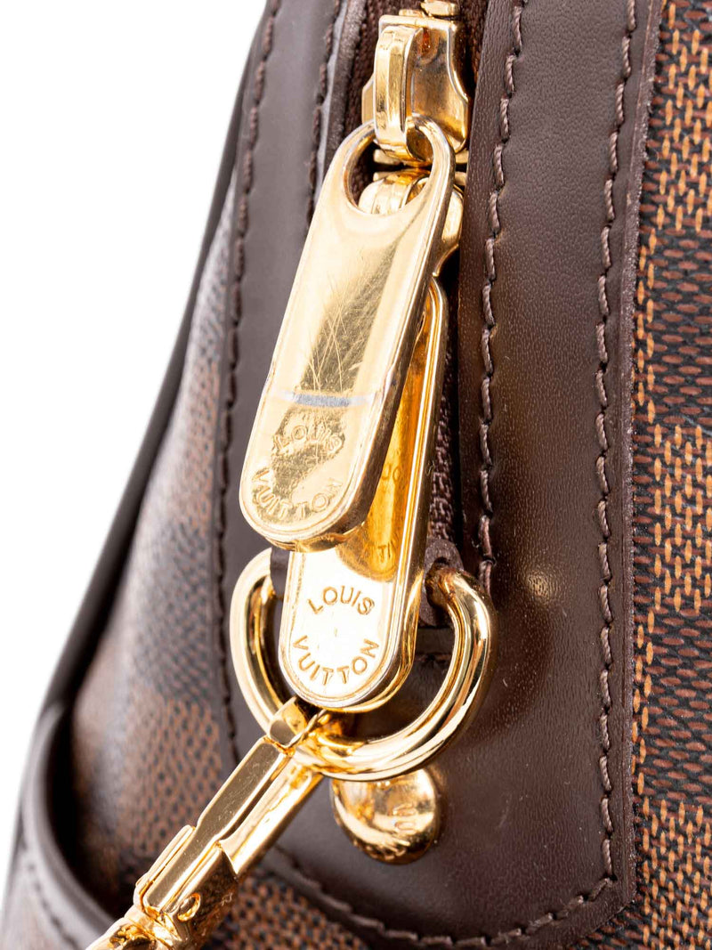 Louis Vuitton Damier Ebene Leather Berkeley Speedy Bag Brown-designer resale