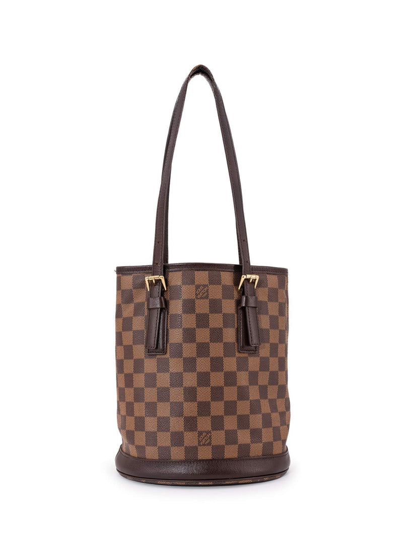 Louis Vuitton Damier Ebene Marais Bucket Bag Brown-designer resale