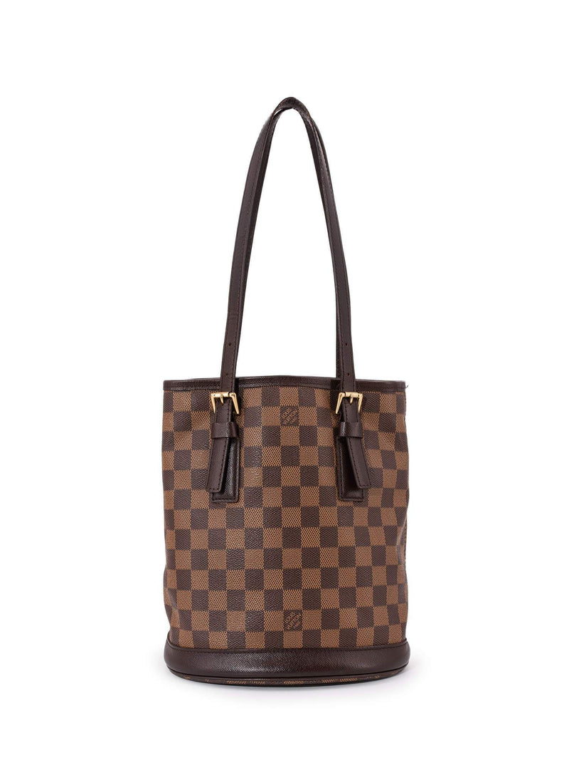Louis Vuitton Damier Ebene Marais Bucket Bag Brown-designer resale