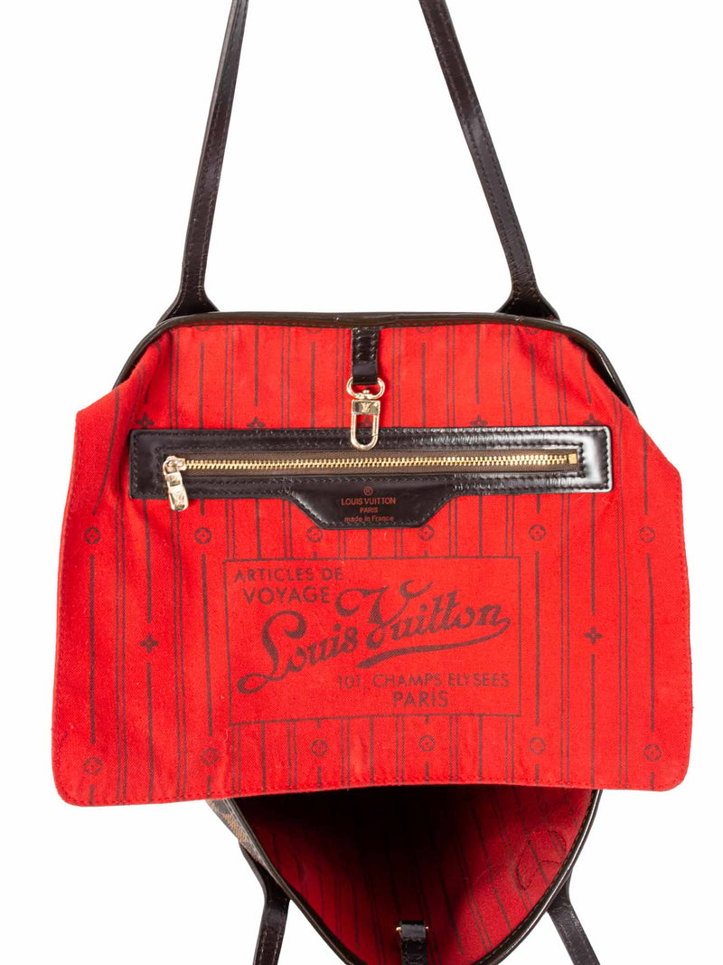 Louis Vuitton Damier Ebene Neverfull Bag MM Brown-designer resale
