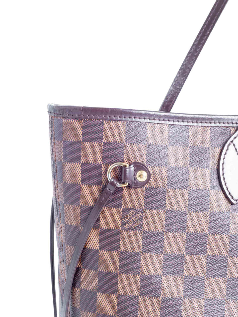 Neverfull leather handbag Louis Vuitton Brown in Leather - 23413017