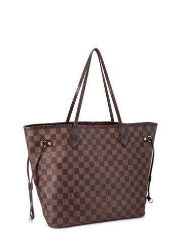 Louis Vuitton Damier Ebene Neverfull Bag MM Brown-designer resale