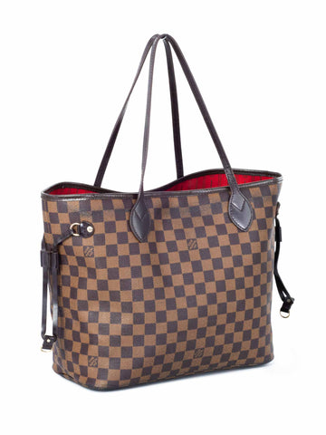 Louis Vuitton Damier Ebene Neverfull Bag MM Brown-designer resale