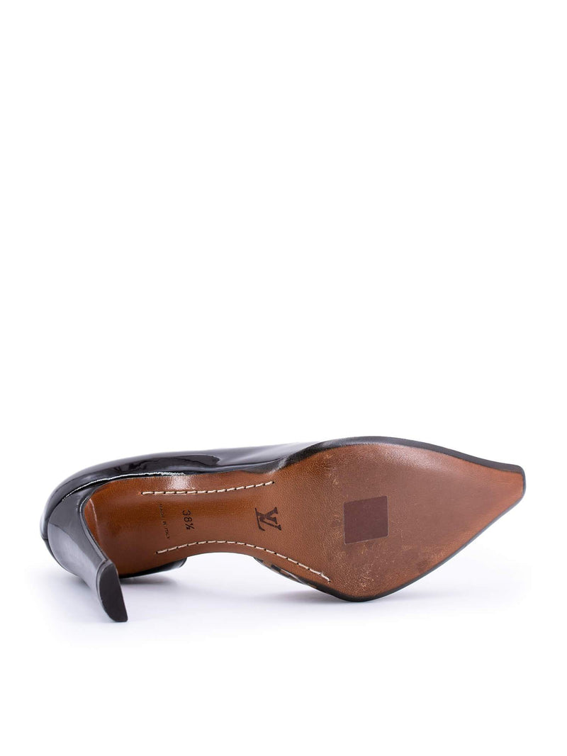 Louis Vuitton Damier Ebene Patent Leather Pumps Brown-designer resale