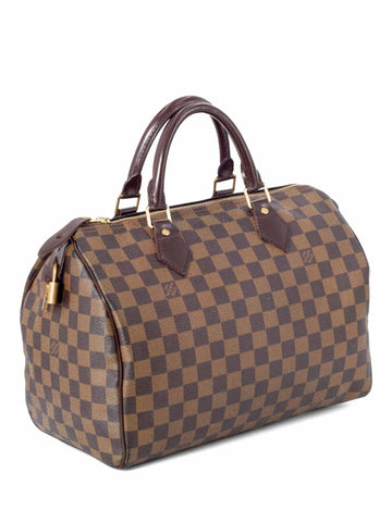 Louis Vuitton Damier Ebene Speedy Bag 30 Brown-designer resale