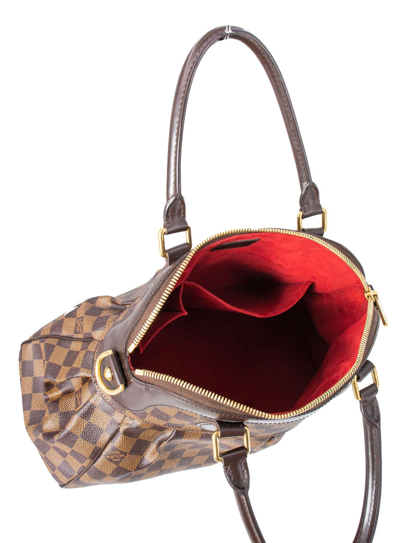 Louis Vuitton Trevi Handbag in Ebene Damier Canvas and Brown
