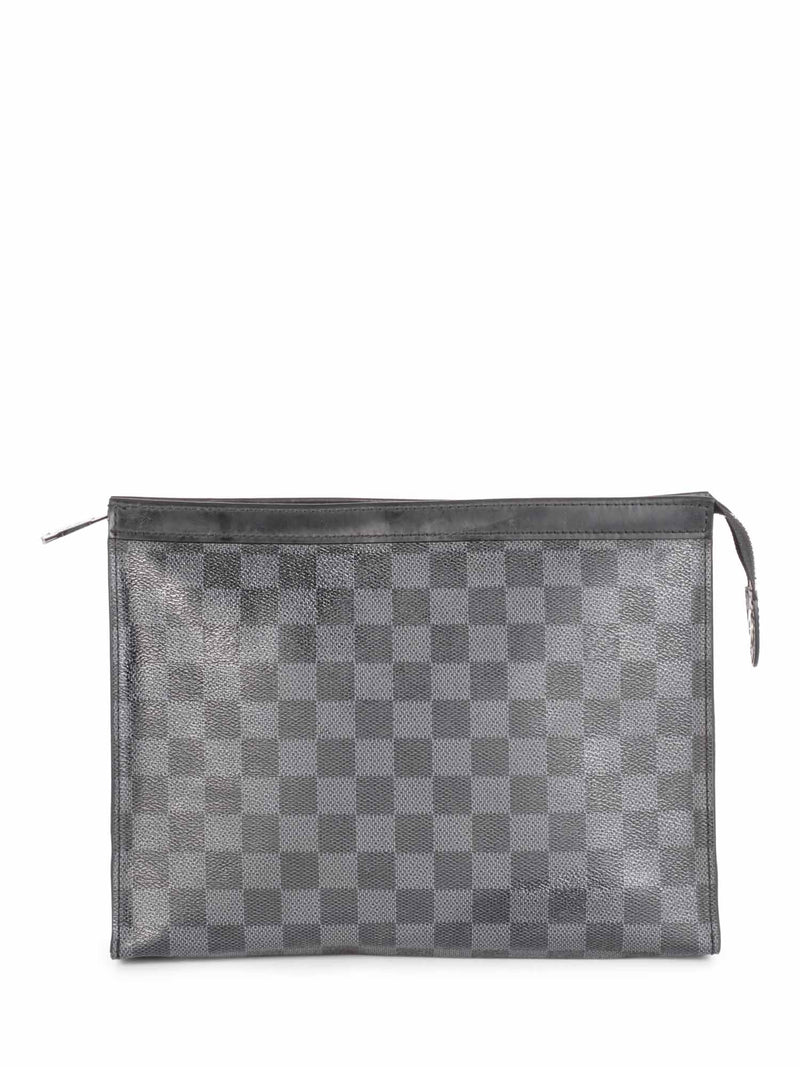 Louis Vuitton Damier Graphite Clutch Grey-designer resale