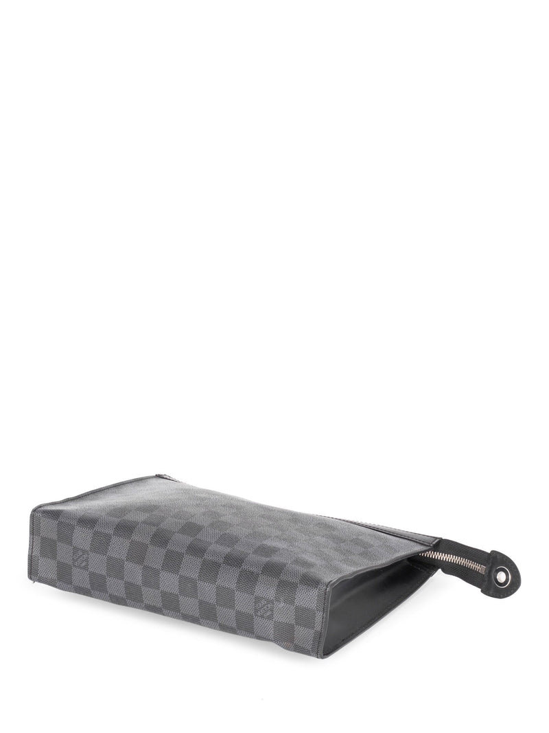 Louis Vuitton Toiletry Pouch Damier Graphite Pouch Bag Black