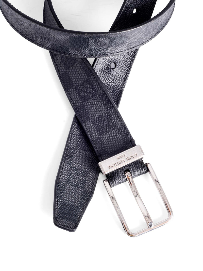 Louis Vuitton 2009 Damier Graphite Pattern Belt - Black Belts, Accessories  - LOU799233