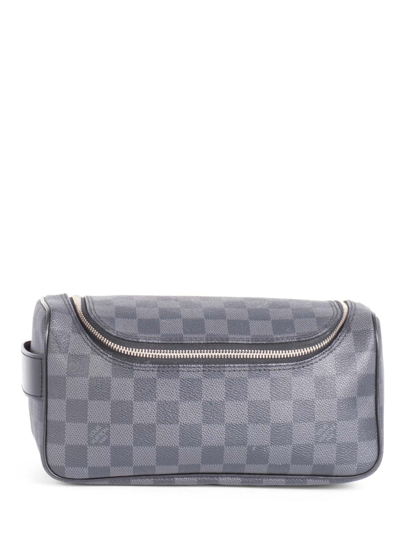 LOUIS VUITTON Toiletry Pouch Damier Graphite Pouch Bag Black