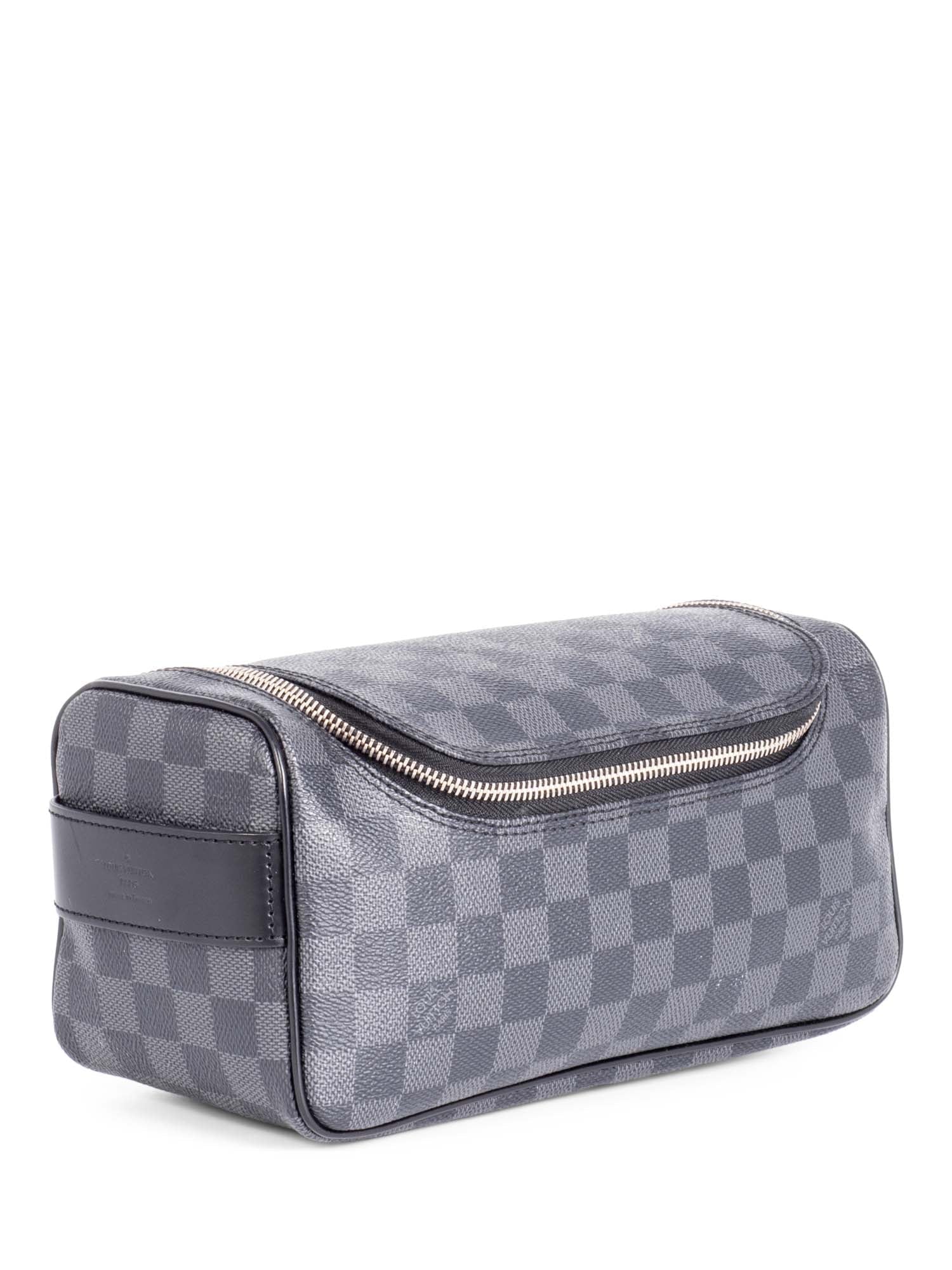 Louis Vuitton Damier Graphite Toilet Travel Bag Black Grey-designer resale