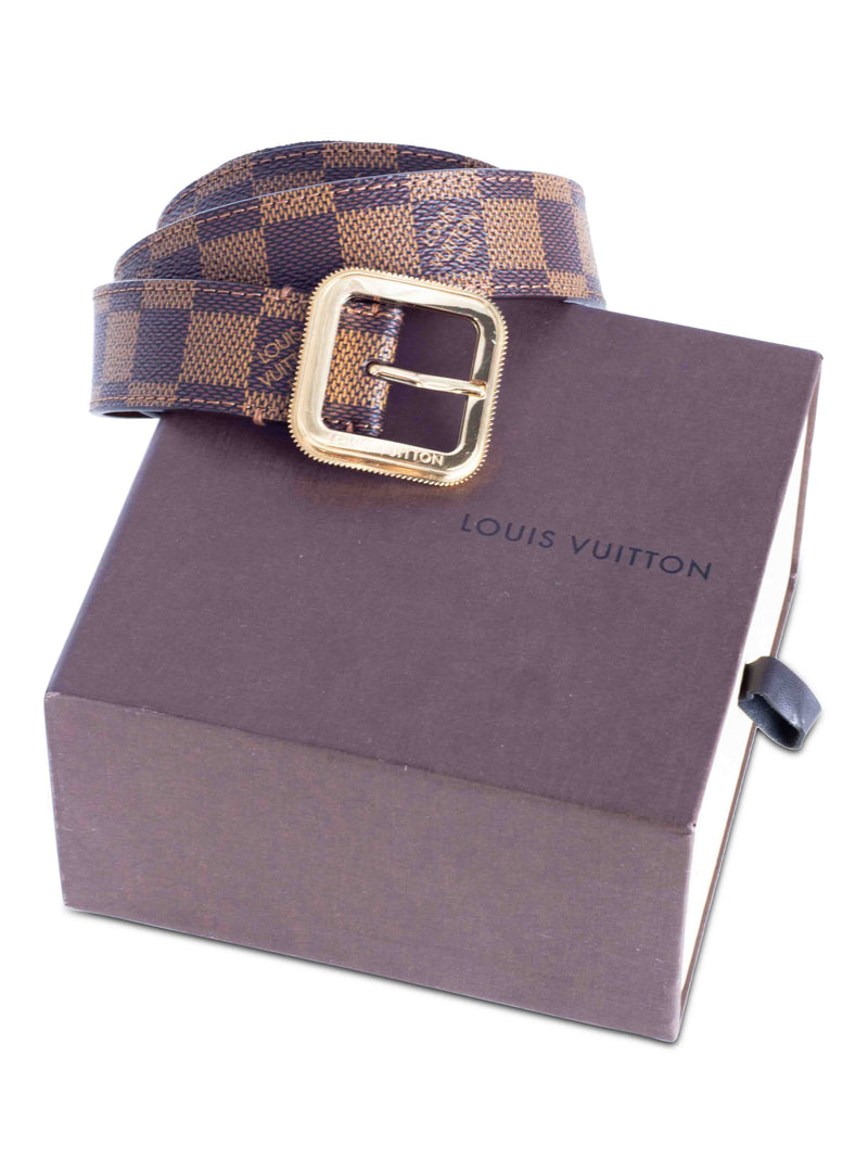 Louis Vuitton Demier Ebene Leather Belt Brown 95-designer resale