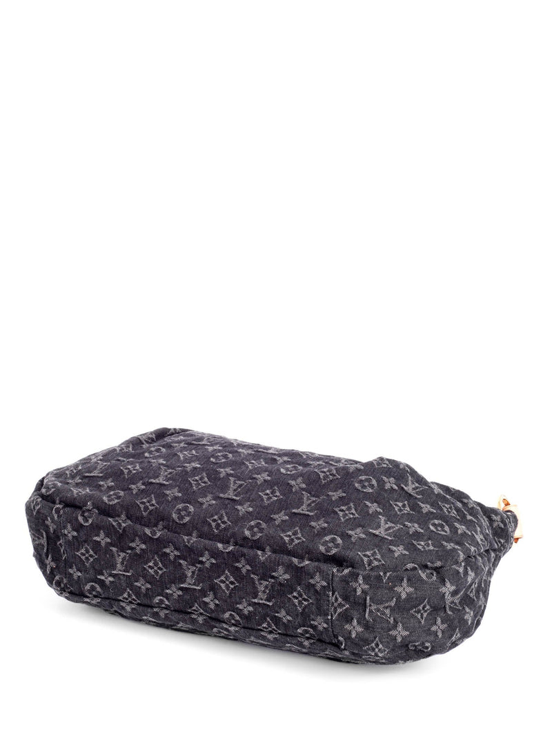 Louis Vuitton Denim Daily PM Monogram Hobo Bag Black-designer resale