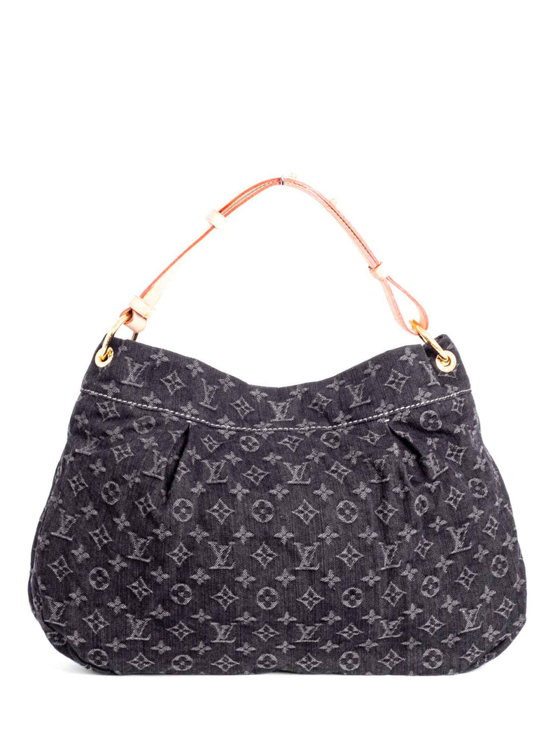 Louis Vuitton Denim Daily PM Monogram Hobo Bag Black-designer resale