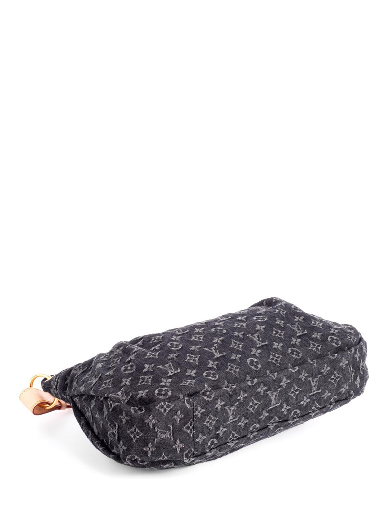 Louis Vuitton Denim Daily PM Monogram Hobo Bag Black-designer resale