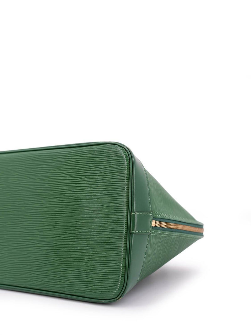 LOUIS VUITTON Green Epi Leather Coin Purse Card Holder Wallet at