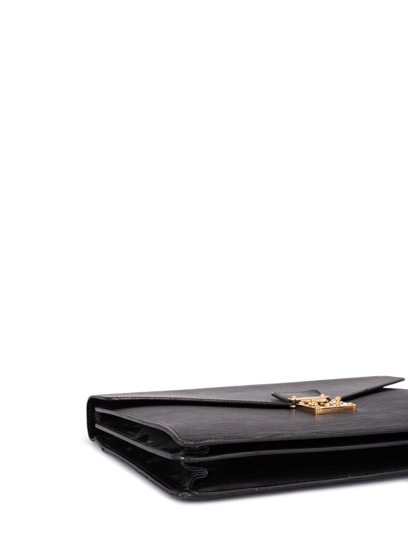 Louis Vuitton Epi Leather Ambassador Briefcase Black-designer resale