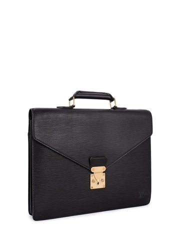 Louis Vuitton Epi Leather Ambassador Briefcase Black-designer resale