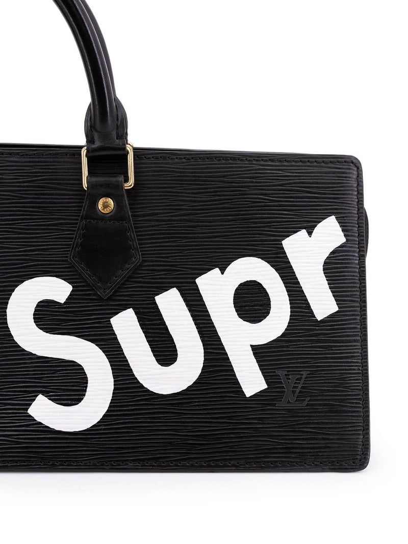 Louis Vuitton Epi Leather Hand Painted Triangle Bag Black-designer resale