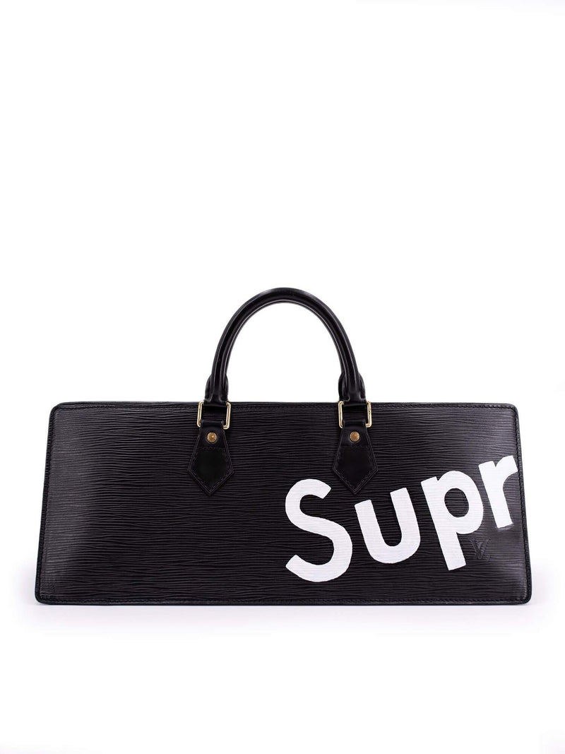 Louis Vuitton Epi Leather Hand Painted Triangle Bag Black-designer resale