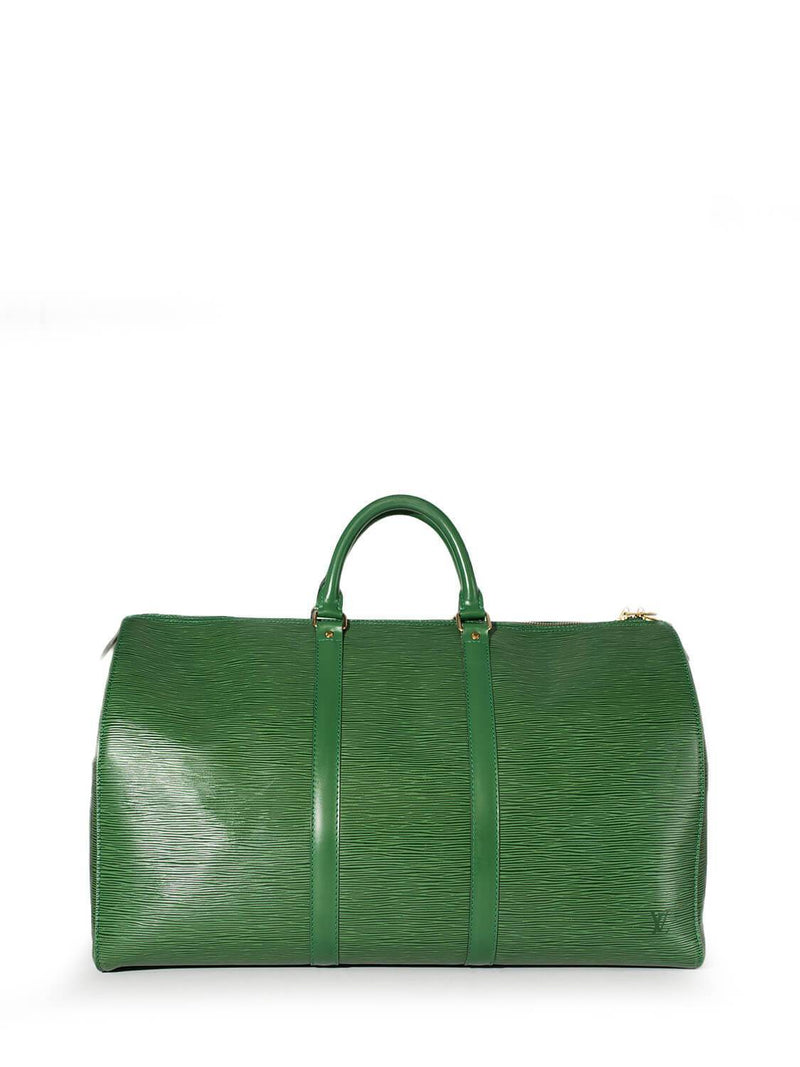 Louis Vuitton Keepall Epi 50 Green in Leather with Gold-tone - US