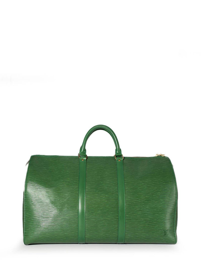 Louis Vuitton Epi Leather Keepall Bag 50 Green-designer resale