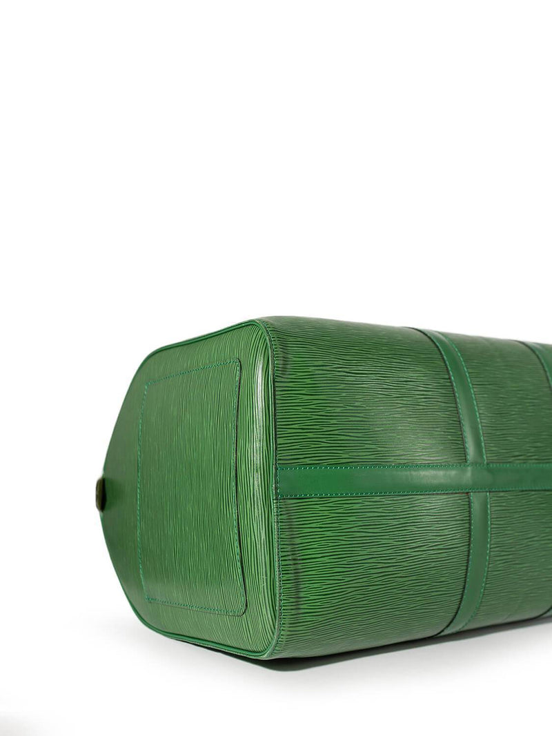 Louis Vuitton Epi Leather Keepall Bag 50 Green-designer resale
