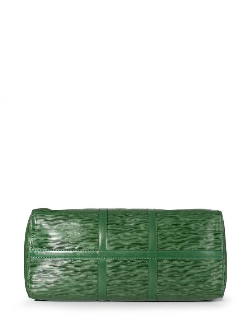 Louis Vuitton Epi Leather Keepall Bag 50 Green-designer resale