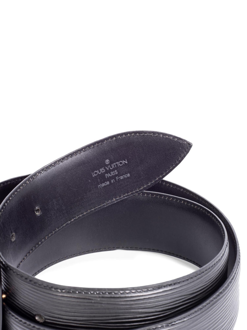 Louis Vuitton Epi Leather Large Buckle Belt Black-designer resale