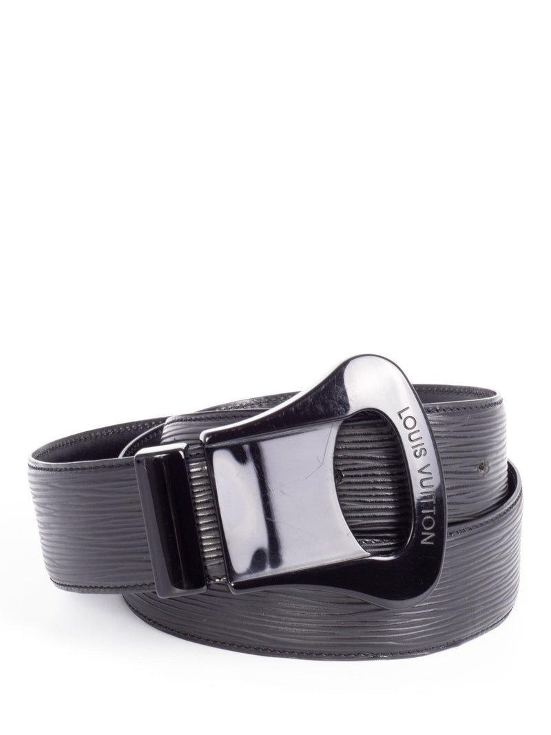 Louis Vuitton Epi Leather Large Buckle Belt Black-designer resale