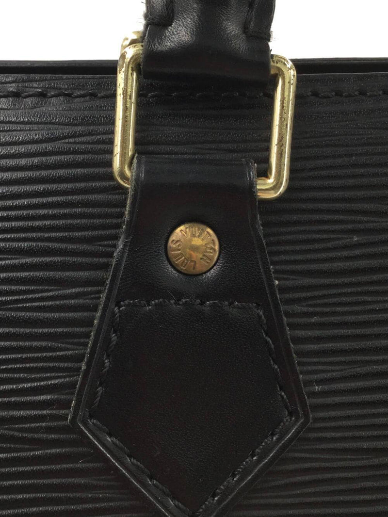 Louis Vuitton Epi Sac Triangle Bag Black-designer resale