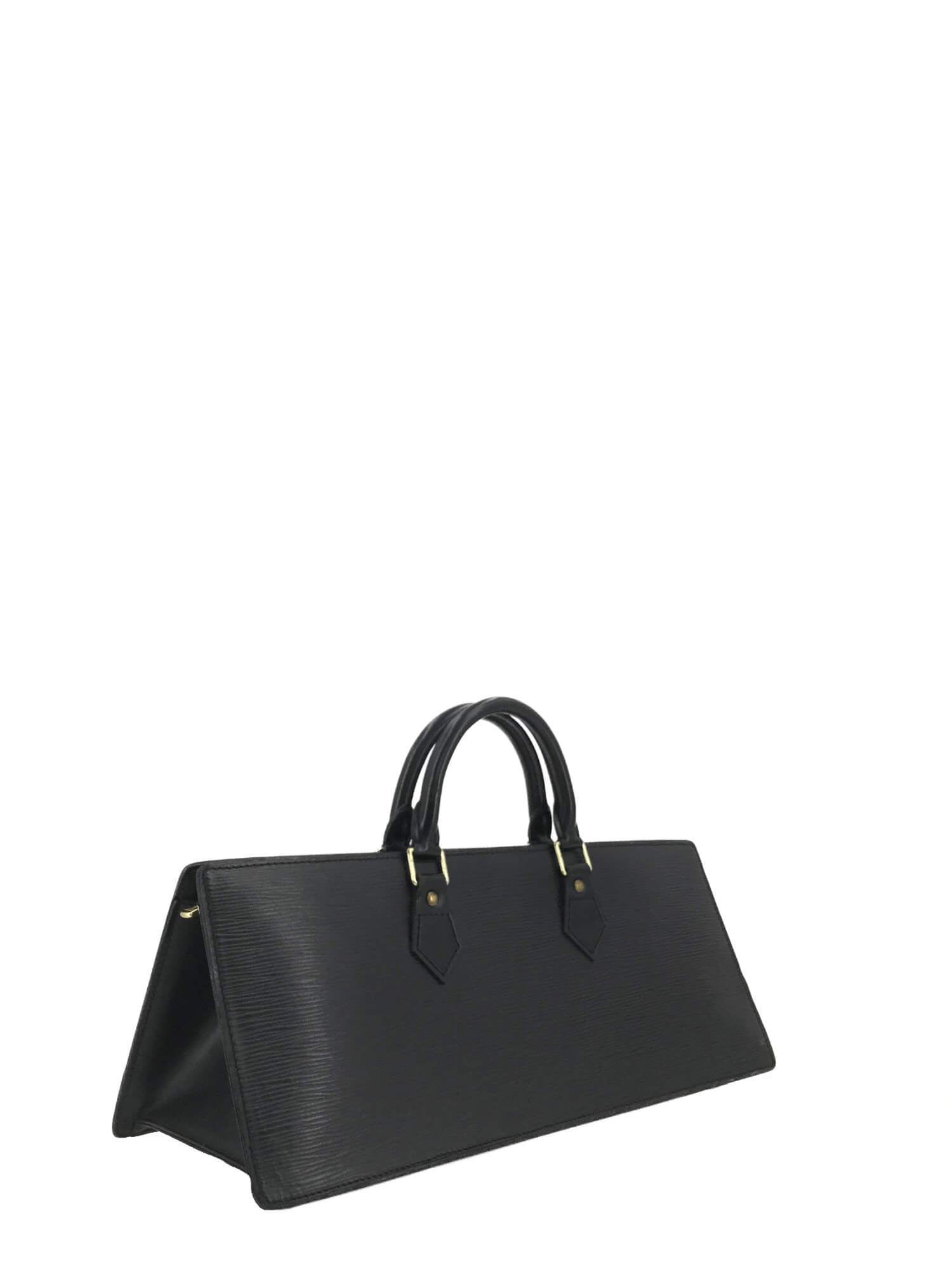 Louis Vuitton Epi Sac Triangle Bag Black-designer resale