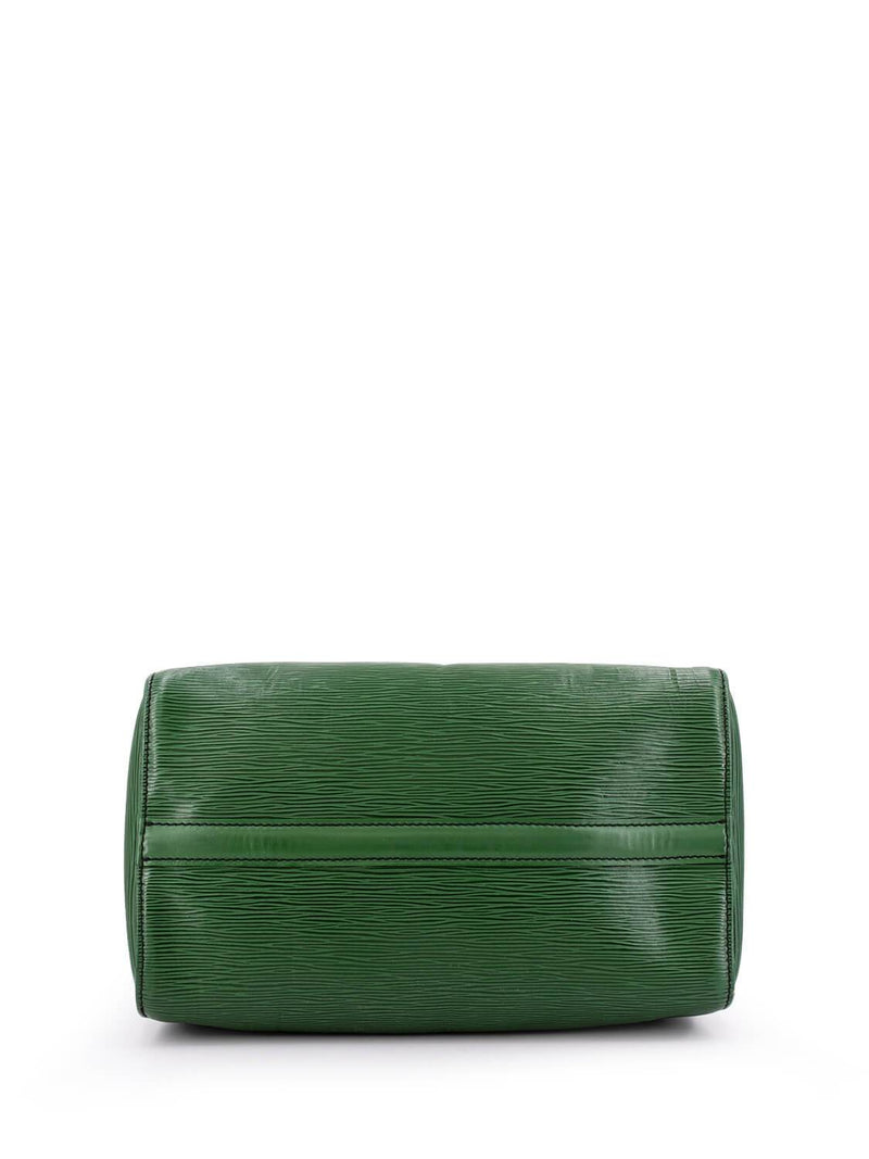 Speedy leather handbag Louis Vuitton Green in Leather - 34225222