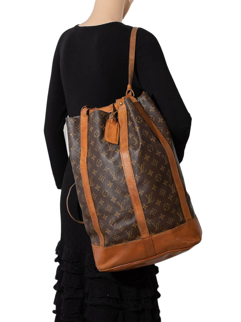 Louis Vuitton Randonnée monogram backpack Brown Cloth ref.492242